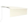 Toldo automático persiana LED sensor de viento crema 4,5x3 m de vidaXL, Toldos - Ref: Foro24-3069332, Precio: 663,98 €, Descu...