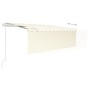 Automatic awning with wind sensor and LED cream-colored 4.5x3 m. by vidaXL, Awnings - Ref: Foro24-3069332, Price: 663,98 €, D...