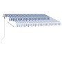 Automatic blue and white standing awning 300x250 cm by vidaXL, Awnings - Ref: Foro24-3069506, Price: 479,91 €, Discount: %