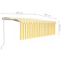 Toldo automático retráctil con persiana amarillo blanco 4x3 m de vidaXL, Toldos - Ref: Foro24-3069308, Precio: 764,72 €, Desc...