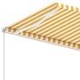 Toldo de pie retráctil manual amarillo y blanco 450x300 cm de vidaXL, Toldos - Ref: Foro24-3069558, Precio: 491,11 €, Descuen...