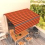 Toldo retráctil manual con persiana naranja y marrón 4x3 m de vidaXL, Toldos - Ref: Foro24-3069420, Precio: 395,11 €, Descuen...