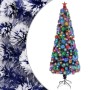 Artificial Christmas tree LED fiber optic white blue 210 cm by vidaXL, Christmas trees - Ref: Foro24-328458, Price: 138,99 €,...