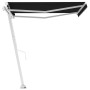 Manual retractable foot awning anthracite gray 300x250 cm by vidaXL, Awnings - Ref: Foro24-3069499, Price: 340,76 €, Discount: %