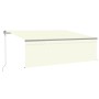 Automatic awning with wind sensor, cream-colored LED blind, 4x3m. by vidaXL, Awnings - Ref: Foro24-3069432, Price: 612,44 €, ...