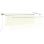 Automatic awning with wind sensor, cream-colored LED blind, 4x3m. by vidaXL, Awnings - Ref: Foro24-3069432, Price: 612,44 €, ...