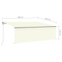 Automatic awning with wind sensor, cream-colored LED blind, 4x3m. by vidaXL, Awnings - Ref: Foro24-3069432, Price: 612,44 €, ...