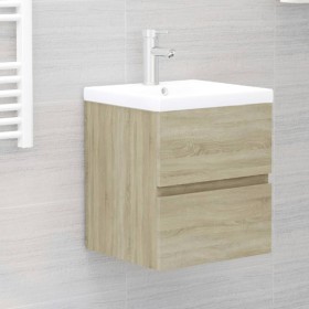 Mueble con lavabo aglomerado roble Sonoma de vidaXL, Tocadores de baño - Ref: Foro24-3071624, Precio: 170,27 €, Descuento: %