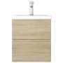 Sonoma oak chipboard sink cabinet by vidaXL, bathroom vanities - Ref: Foro24-3071624, Price: 170,27 €, Discount: %