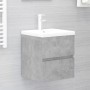 Mueble con lavabo aglomerado gris hormigón de vidaXL, Tocadores de baño - Ref: Foro24-3071625, Precio: 162,03 €, Descuento: %