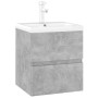 Mueble con lavabo aglomerado gris hormigón de vidaXL, Tocadores de baño - Ref: Foro24-3071625, Precio: 162,03 €, Descuento: %