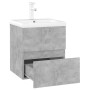 Mueble con lavabo aglomerado gris hormigón de vidaXL, Tocadores de baño - Ref: Foro24-3071625, Precio: 162,03 €, Descuento: %