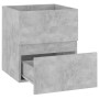 Mueble con lavabo aglomerado gris hormigón de vidaXL, Tocadores de baño - Ref: Foro24-3071625, Precio: 162,03 €, Descuento: %