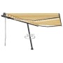 Toldo automático LED sensor de viento amarillo blanco 450x300cm de vidaXL, Toldos - Ref: Foro24-3069773, Precio: 623,04 €, De...