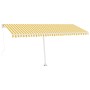 Toldo de pie retráctil manual amarillo y blanco 500x300 cm de vidaXL, Toldos - Ref: Foro24-3069578, Precio: 516,52 €, Descuen...