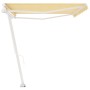 Toldo de pie retráctil manual amarillo y blanco 500x300 cm de vidaXL, Toldos - Ref: Foro24-3069578, Precio: 516,52 €, Descuen...