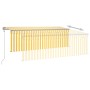 Toldo automático persiana LED sensor de viento amarillo 4x3m de vidaXL, Toldos - Ref: Foro24-3069433, Precio: 607,82 €, Descu...