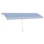 Automatic blue and white freestanding awning 600x300 cm by vidaXL, Awnings - Ref: Foro24-3069606, Price: 658,71 €, Discount: %