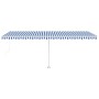 Automatic blue and white freestanding awning 600x300 cm by vidaXL, Awnings - Ref: Foro24-3069606, Price: 658,71 €, Discount: %