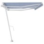 Automatic blue and white freestanding awning 600x300 cm by vidaXL, Awnings - Ref: Foro24-3069606, Price: 658,71 €, Discount: %