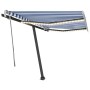 Toldo manual retráctil con LED azul y blanco 350x250 cm de vidaXL, Toldos - Ref: Foro24-3069721, Precio: 513,43 €, Descuento: %