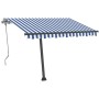 Toldo manual retráctil con LED azul y blanco 350x250 cm de vidaXL, Toldos - Ref: Foro24-3069721, Precio: 513,43 €, Descuento: %