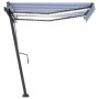 Toldo manual retráctil con LED azul y blanco 350x250 cm de vidaXL, Toldos - Ref: Foro24-3069721, Precio: 513,43 €, Descuento: %