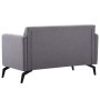 Sofá de 2 plazas tapizado de tela gris claro 115x60x67 cm de vidaXL, Sofás - Ref: Foro24-247179, Precio: 234,36 €, Descuento: %