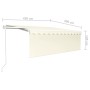 Toldo retráctil automático con persiana 4,5x3 m color crema de vidaXL, Toldos - Ref: Foro24-3069327, Precio: 404,55 €, Descue...