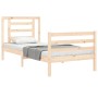 Estructura de cama con cabecero madera maciza 90x200 cm de vidaXL, Camas y somieres - Ref: Foro24-3194686, Precio: 95,25 €, D...