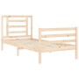 Estructura de cama con cabecero madera maciza 90x200 cm de vidaXL, Camas y somieres - Ref: Foro24-3194686, Precio: 95,25 €, D...