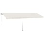 Cremefarbene manuell ausziehbare Fußmarkise 600 x 300 cm von vidaXL, Markisen - Ref: Foro24-3069597, Preis: 654,59 €, Rabatt: %