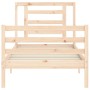 Estructura de cama con cabecero madera maciza 90x200 cm de vidaXL, Camas y somieres - Ref: Foro24-3194686, Precio: 95,25 €, D...