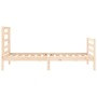 Estructura de cama con cabecero madera maciza 90x200 cm de vidaXL, Camas y somieres - Ref: Foro24-3194686, Precio: 95,25 €, D...