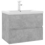 Mueble con lavabo madera de ingeniería gris hormigón de vidaXL, Tocadores de baño - Ref: Foro24-3071634, Precio: 204,05 €, De...