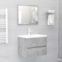 Mueble con lavabo madera de ingeniería gris hormigón de vidaXL, Tocadores de baño - Ref: Foro24-3071634, Precio: 204,05 €, De...