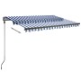 Toldo automático LED sensor de viento azul y blanco 350x250 cm de vidaXL, Toldos - Ref: Foro24-3069731, Precio: 596,02 €, Des...