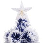 White and blue 180 cm Christmas tree with fiber optic lights by vidaXL, Christmas trees - Ref: Foro24-328457, Price: 104,31 €...