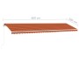 Orange and brown manual retractable foot awning 600x300 cm by vidaXL, Awnings - Ref: Foro24-3069600, Price: 642,80 €, Discoun...