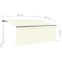 Manual retractable cream LED blind awning 3.5x2.5m by vidaXL, Awnings - Ref: Foro24-3069402, Price: 465,99 €, Discount: %