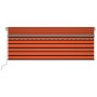 Automatic awning LED blinds wind sensor orange brown 4x3m by vidaXL, Awnings - Ref: Foro24-3069435, Price: 607,43 €, Discount: %