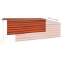 Automatic awning LED blinds wind sensor orange brown 4x3m by vidaXL, Awnings - Ref: Foro24-3069435, Price: 607,43 €, Discount: %