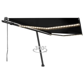 Toldo automático LED sensor de viento gris antracita 400x300 cm de vidaXL, Toldos - Ref: Foro24-3069754, Precio: 695,10 €, De...