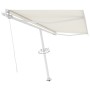 Toldo de pie manual retráctil crema 400x350 cm de vidaXL, Toldos - Ref: Foro24-3069617, Precio: 473,34 €, Descuento: %