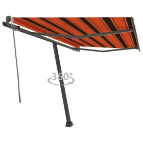 Toldo de pie automático naranja y marrón 350x250 cm de vidaXL, Toldos - Ref: Foro24-3069730, Precio: 484,99 €, Descuento: %