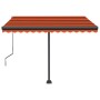 Toldo de pie automático naranja y marrón 350x250 cm de vidaXL, Toldos - Ref: Foro24-3069730, Precio: 472,75 €, Descuento: %