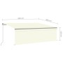 Retractable manual awning with blind and LEDs 4.5x3 m cream color by vidaXL, Awnings - Ref: Foro24-3069442, Price: 434,89 €, ...