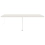 Toldo manual retráctil con LED color crema 600x350 cm de vidaXL, Toldos - Ref: Foro24-3069682, Precio: 720,43 €, Descuento: %