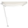 Manual retractable awning with cream-colored LED 600x350 cm by vidaXL, Awnings - Ref: Foro24-3069682, Price: 720,43 €, Discou...