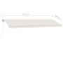 Manual retractable awning with cream-colored LED 600x350 cm by vidaXL, Awnings - Ref: Foro24-3069682, Price: 720,43 €, Discou...